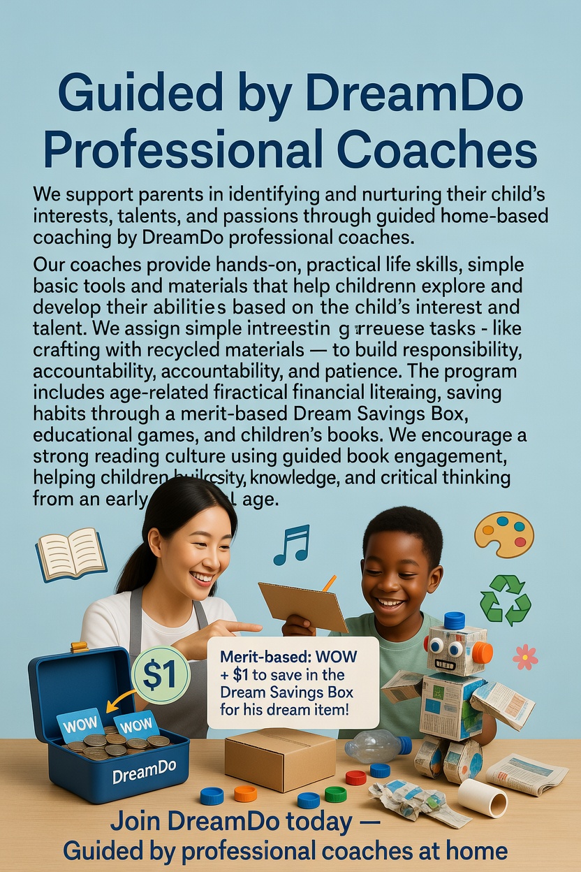 DreamDo children with DreamDo Bank — guided by coaches